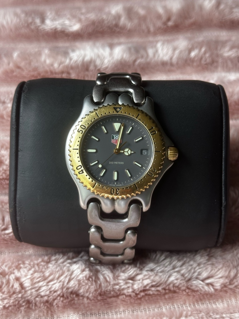 Tag Heuer Two-Tone Black Dial Men’s Sport Watch